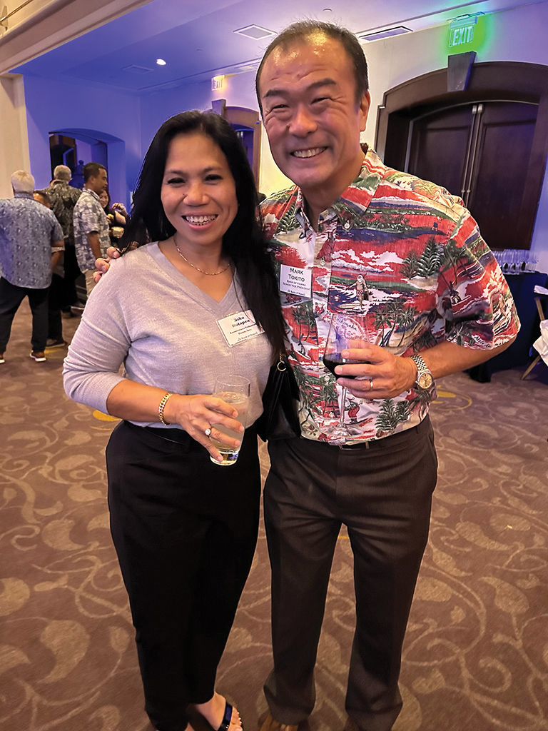 Siska S. Hutapea, founder and president of Cornerstone Valuation Guam Inc; and Mark Tokito, senior vice president and manager for the Guam Commercial Banking Center for Bank of Hawaii.
