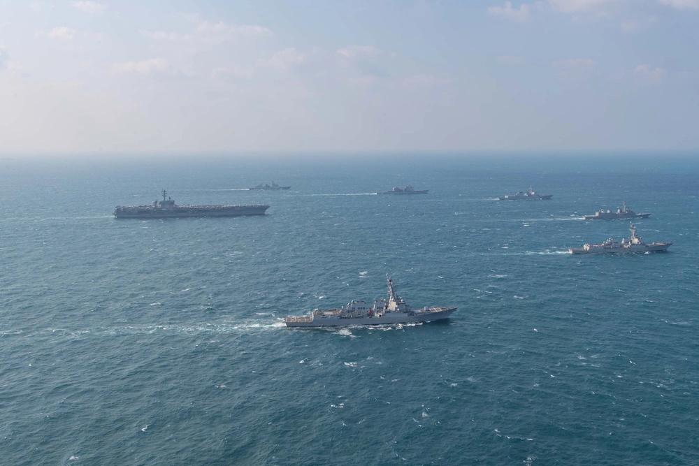 Carl Vinson Carrier Strike Group in Guam after trilateral drills 