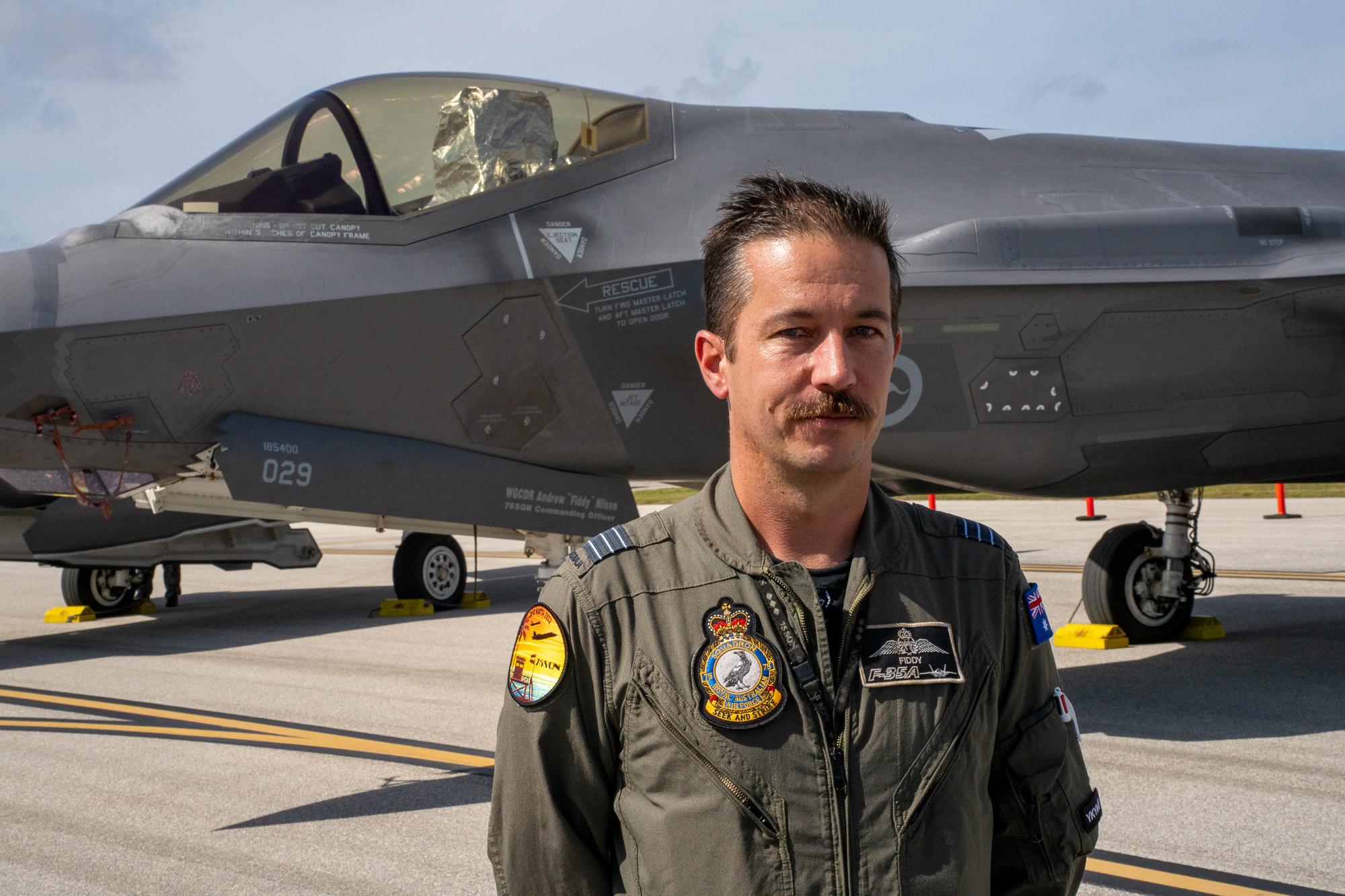 Wing Commander Andrew “Fiddy” Nilson, 75th Squadron, RAAF. Photo by Skyler Obispo.