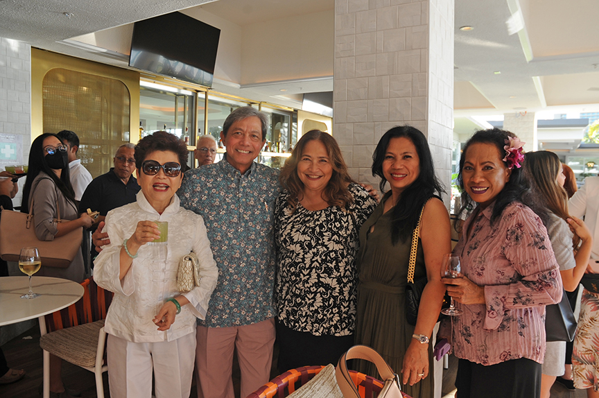 (From left) Anna Wang Kao, owner, Ocean Villa Guam; Monte D.M. Mesa, general manager for Guam Premier Outlets and Tumon Sands Plaza; Catherine S. Castro, president of the Guam Chamber of Commerce; and Mahina Anderson.