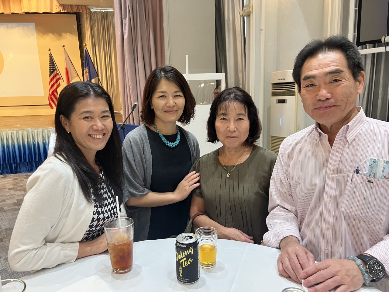 (From left) Sachiko Gerrard, general manager, and Yukari Hayashi, front office manager, both with the Aqua Resort Club; Japanese school principal Kiyomi Mafnas, principal of the Japanese School, and Furusato Restaurant owner Hideaki Sawada, owner of Furusato Restaurant. 