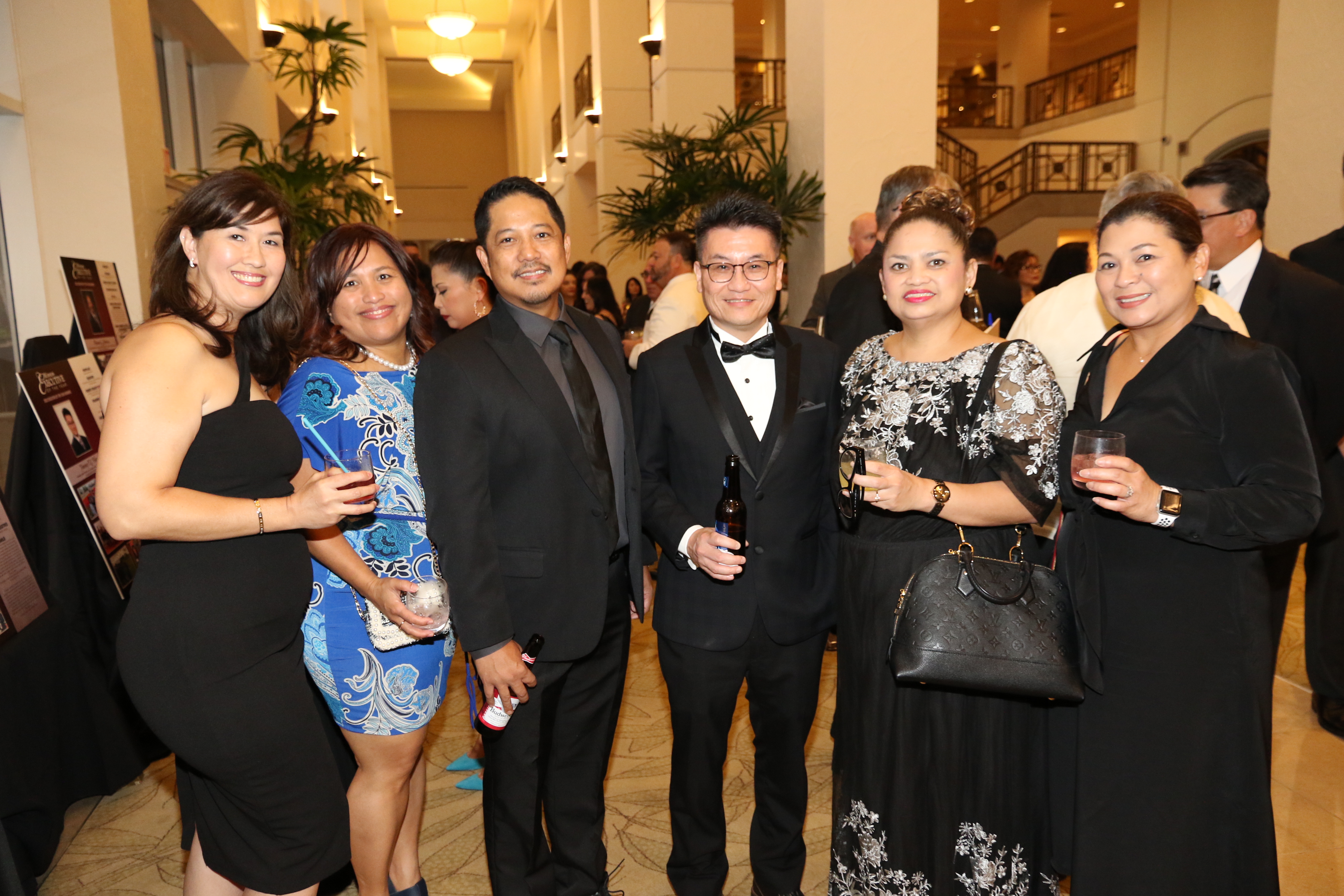 (From left) Jeffrey Hsiao, CEO, Alpha Insurers; Kieron Ward vice president and team leader, Commercial Banking Group, First Hawaiian Bank; Lillian Hsiao, operations manager, Alpha Insurers, Siska S. Hutapea, president and chief appraiser, Cornerstone Valuation Guam Inc. and Nominee; Tae S. Oh, president of Precision Systems Inc.; and Charles Huang, general manager, Honolulu Coffee Co.