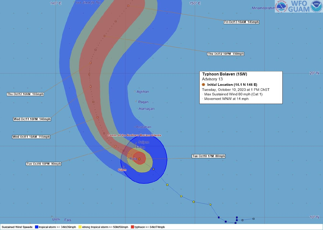 Bolaven upgraded to a typhoon