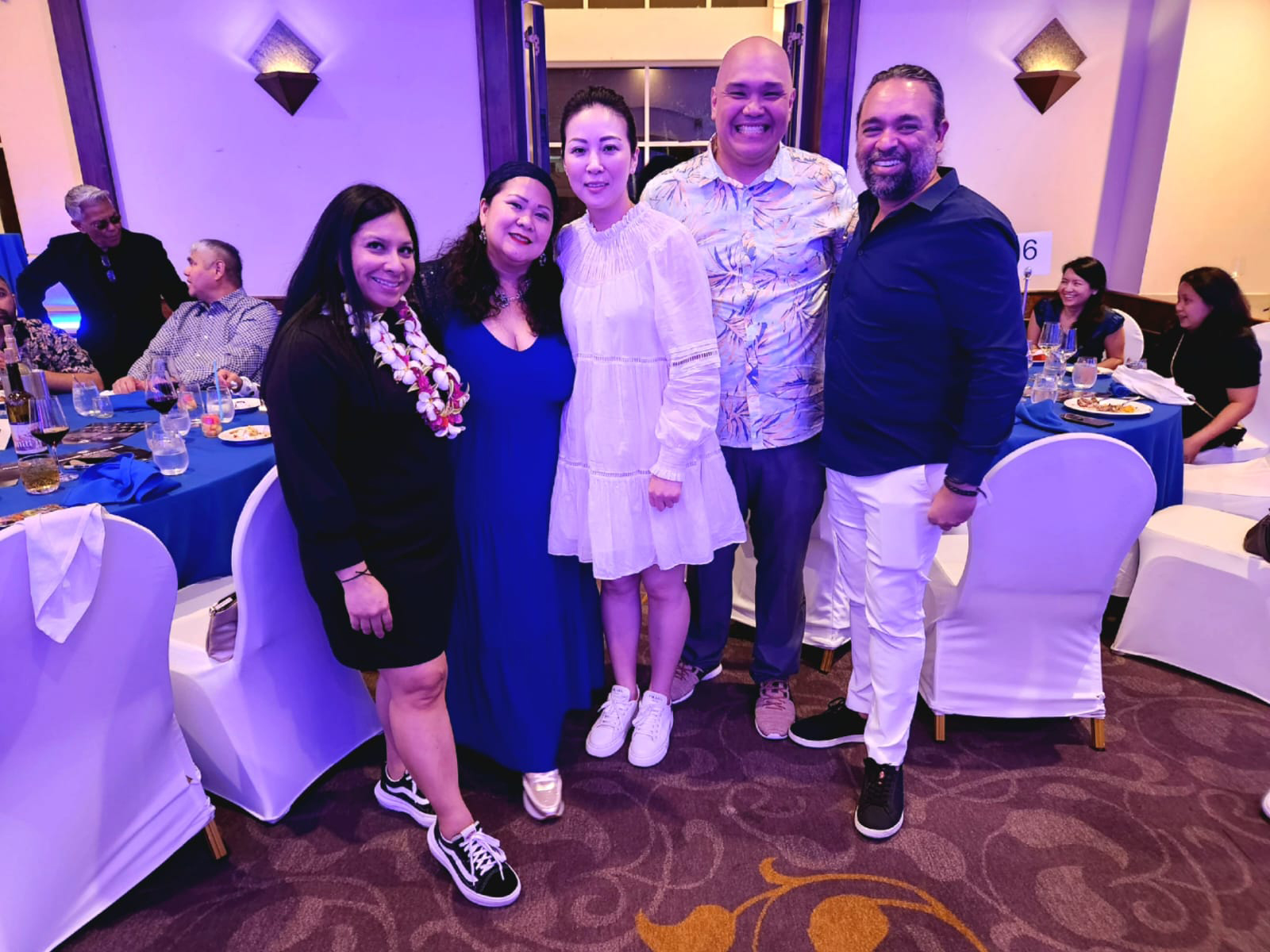 (From left) Jodee C. Duenas, 2023 president of Guam Association of Realtors, and principal broker and realtor of Hafa Adai Realty; Peggy A. Llagas, CEO, Guam Association of Realtors; Karen Pan, 2023 vice president and treasurer of Guam Association of Realtors, and principal broker, Ideal Realty Guam; Shawn R.S. Blas, principal broker and realtor, Remax Pacific Alliance Realty; and Bobby Sachdev, president, co-owner, and principal broker, Landmark Realty Group &amp; Services LLC. 