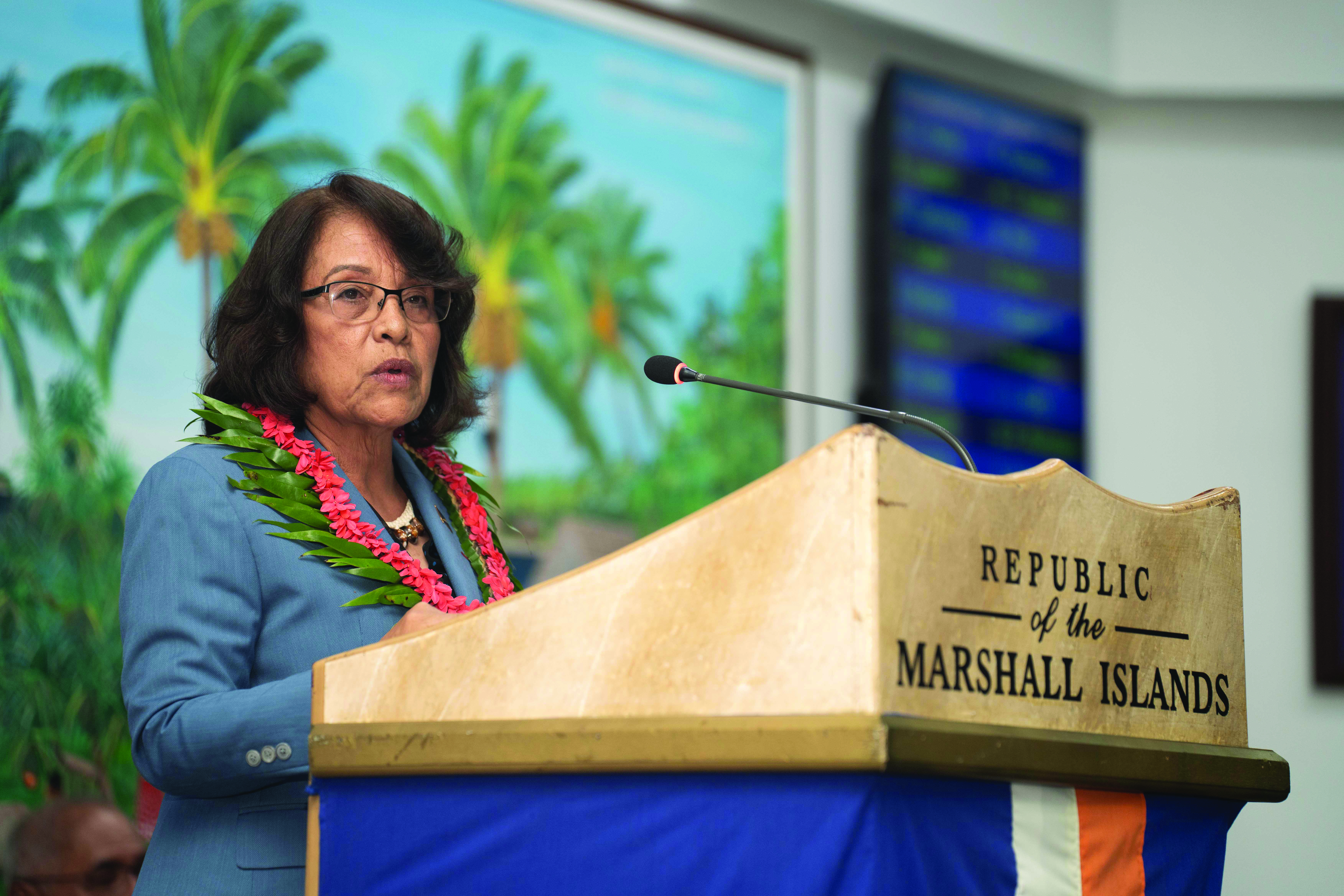 President Hilda C. Heine promotes social safety nets for the Marshall Islands