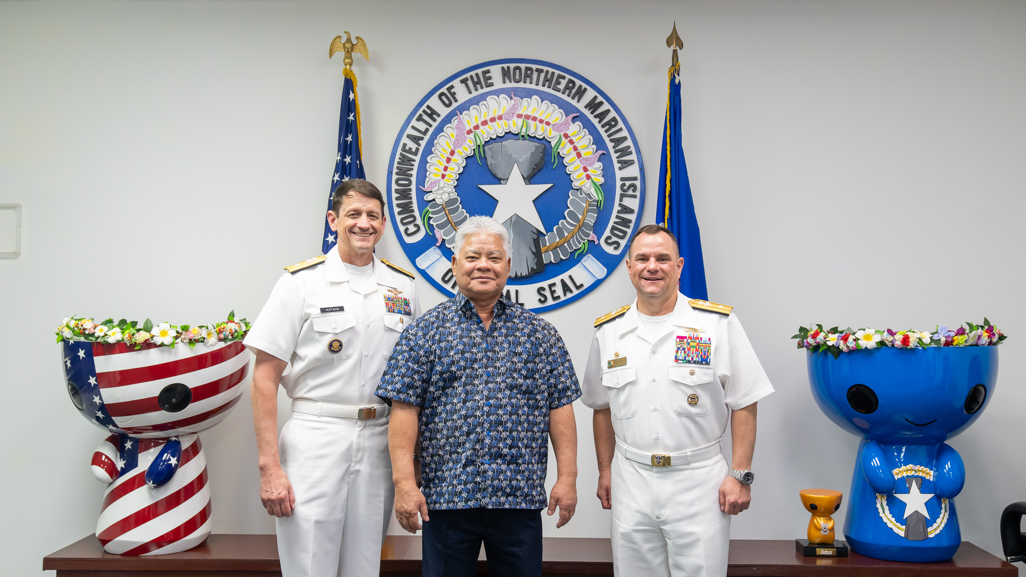 New JRM commander meets with CNMI governor; CNMI gets Compact impact funds for education