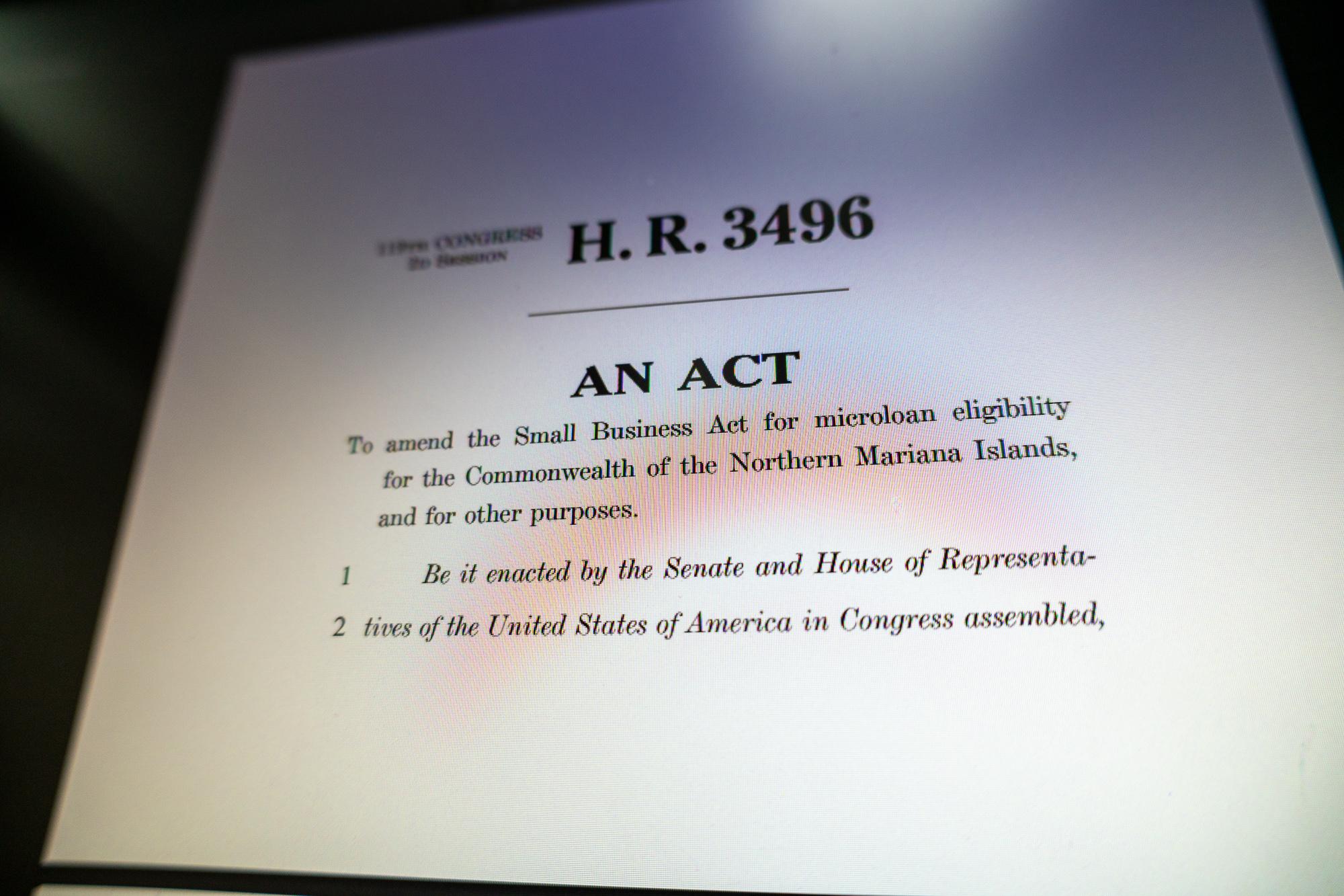 Northern Mariana Islands Small Business Access Act passes House