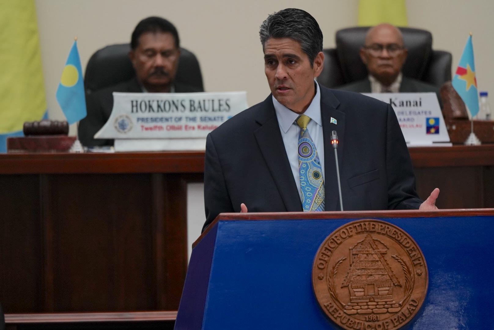Whipps at annual address: Palau’s economy is strong but more must be done