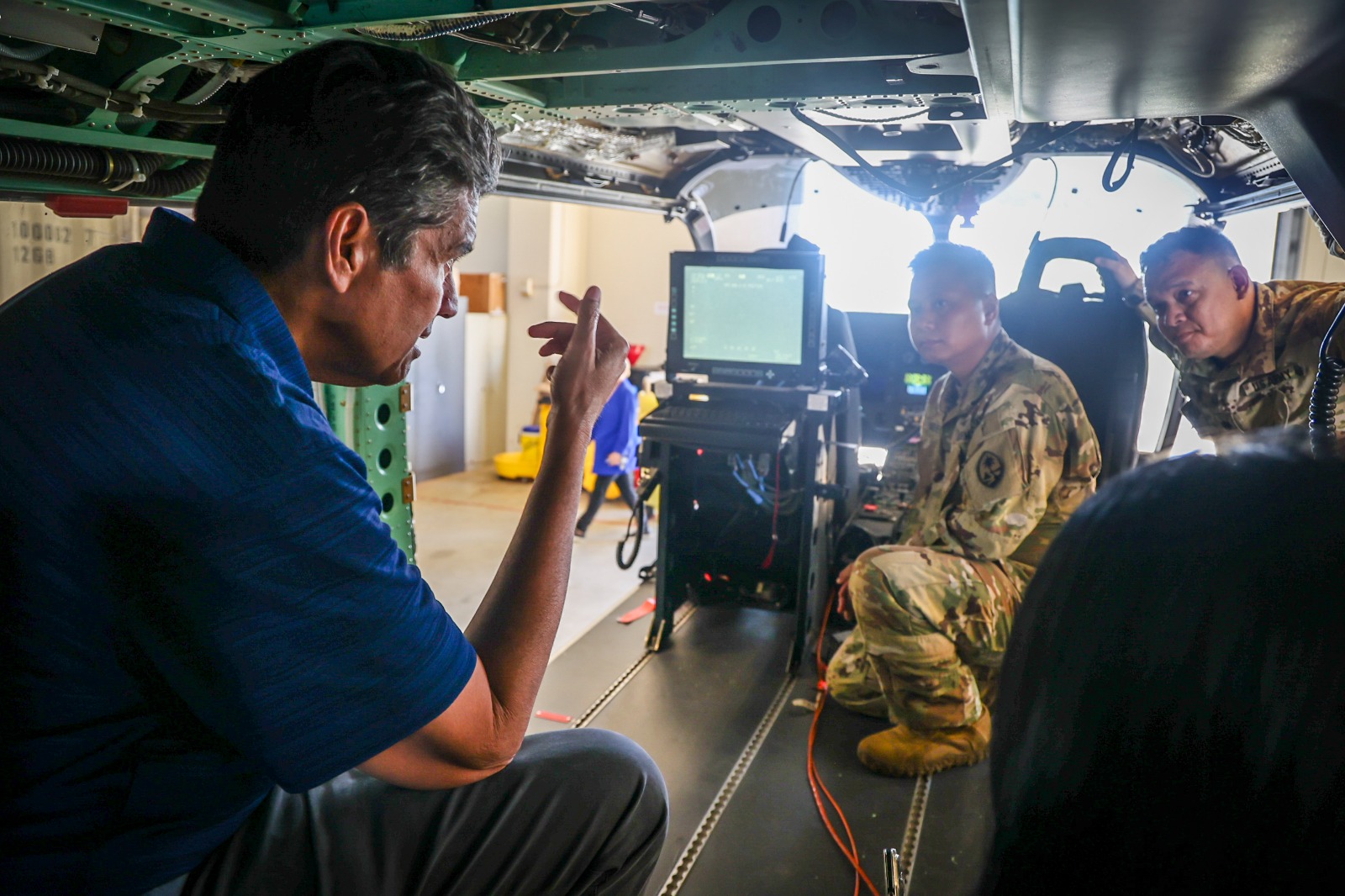 President Surangel S. Whipps, Jr. and First Lady Valerie R. Whipps had an opportunity to visit Brig. Gen. Mike Cruz and members of the Guam National Guard at the Barrigada Readiness Complex on May 10. They discussed, among other things, possible ways to develop the State Partnership Program, including assets for border security like the UH-70 Lakota Helicopter with advanced optics and live data downlink. Photo courtesy Guam National Guard