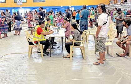 Enra payments were made at the ECC Gym on March 27 in Majuro