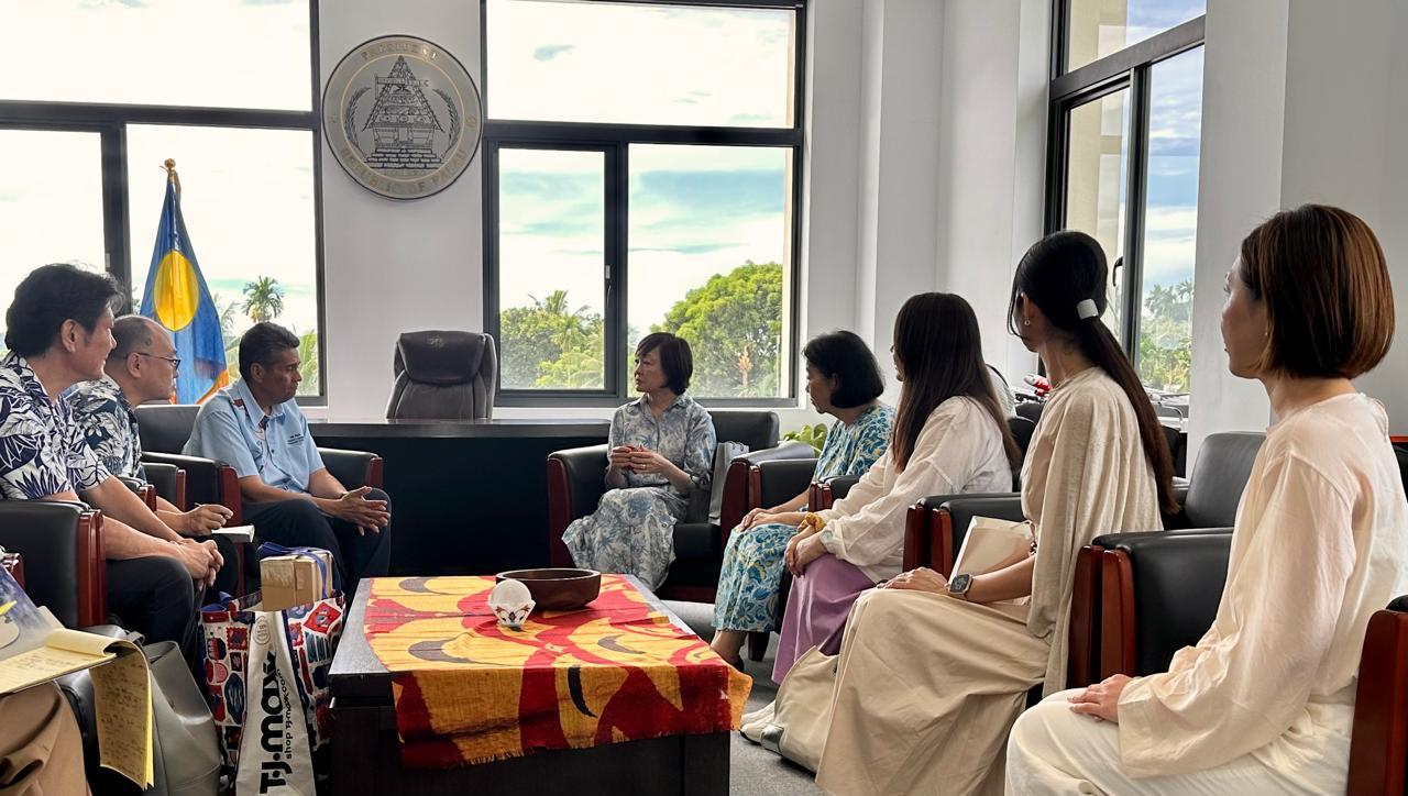 Akie Abe, widow of former Japan Prime Minister Abe, visits Palau 