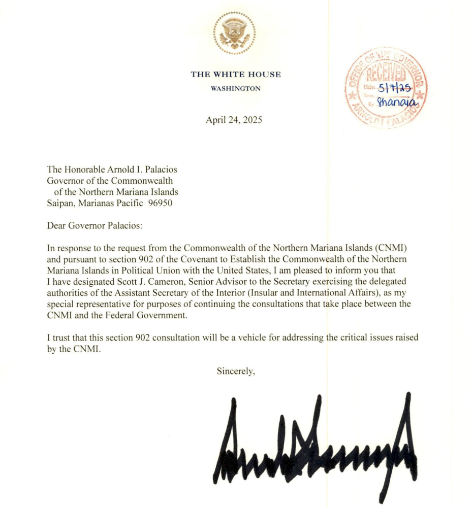 Trump appoints Senior Advisor Cameron as representative on NMI consultations